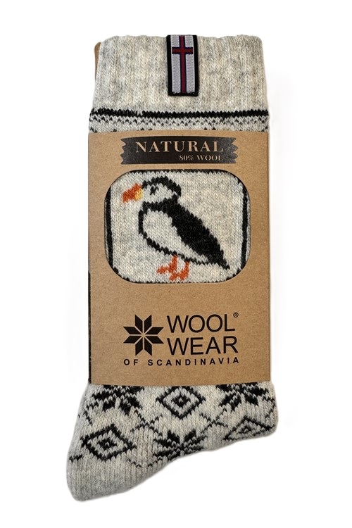 The puffin Wollsocken aus 80% lammwolle von WOOLWEAR of Scandinavia