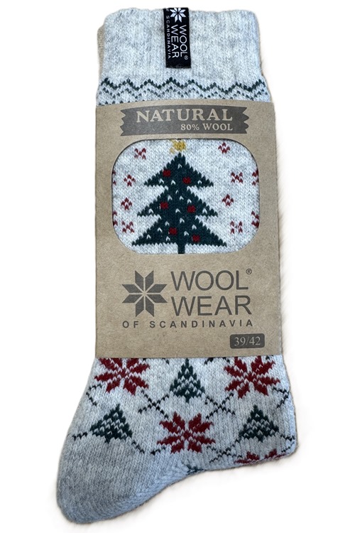 Warme Weihnachtssocken 80% Schafwolle von WOOLWEAR of Scandinavia