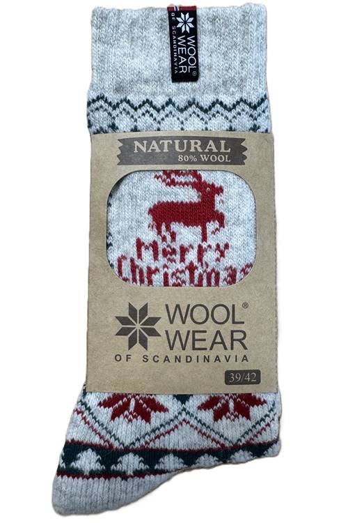 Weihnachtssocken Damen 80% Lammwolle von WOOLWEAR of Scandinavia