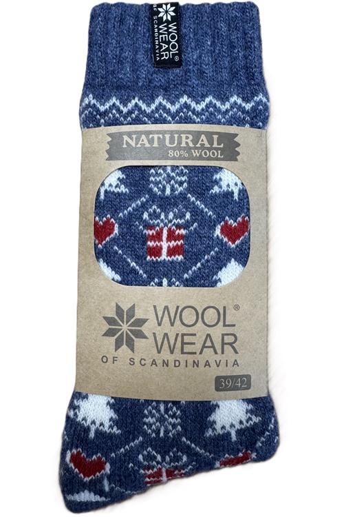 Weihnachtssocken 80% Lammwolle von WOOLWEAR of Scandinavia